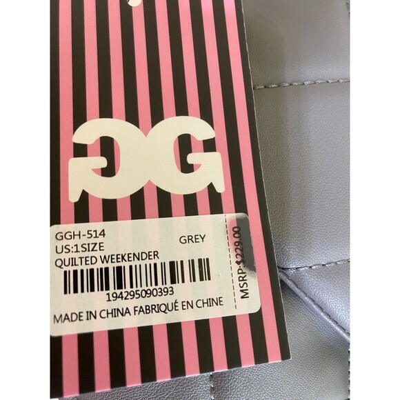 Gilda Paris Quilted Weekender Bag GRAY $229 Gray New With Tags Men or Women - Picture 6 of 12